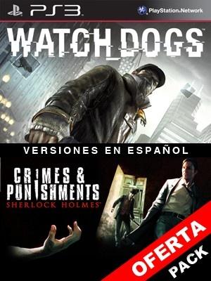 2 juegos en 1 Watch Dogs Mas Sherlock Holmes Crimes and Punishments